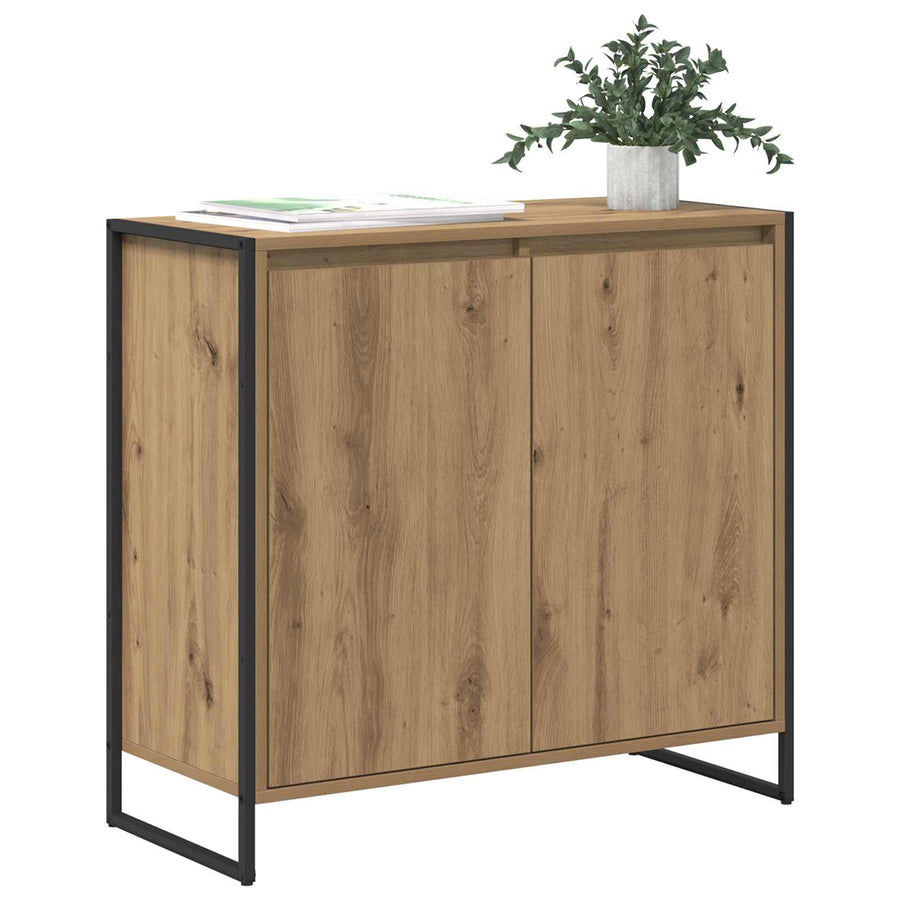 Bijzetkast Ambachtelijk eiken 79 x 36 x 75 cm Bewerkt hout