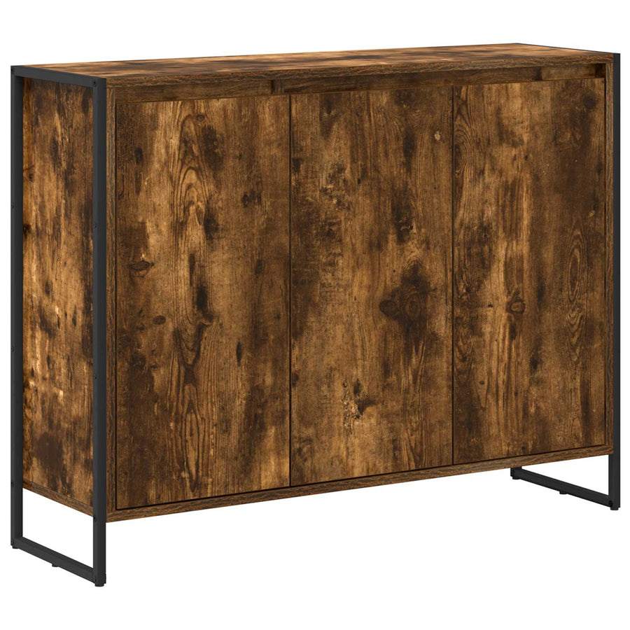 Bijzetkast Rook Eik 96,5 x 30 x 75 cm Bewerkt hout