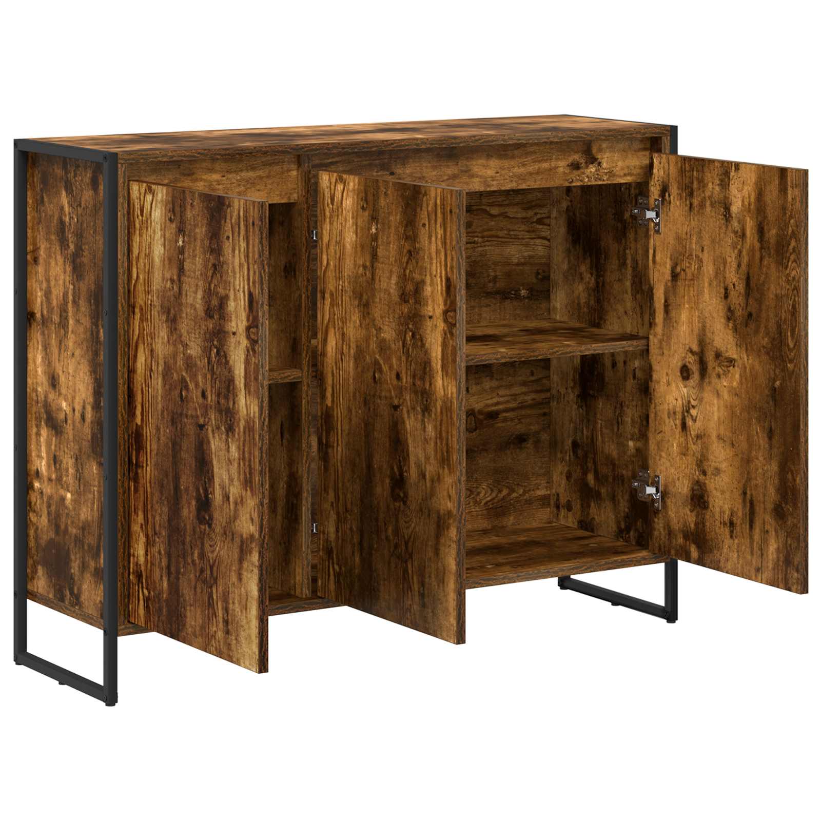 Bijzetkast Rook Eik 96,5 x 30 x 75 cm Bewerkt hout