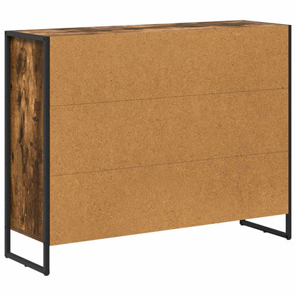 Bijzetkast Rook Eik 96,5 x 30 x 75 cm Bewerkt hout