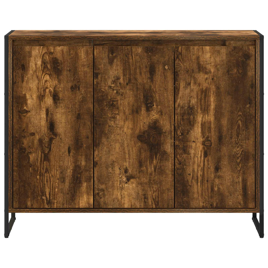 Bijzetkast Rook Eik 96,5 x 30 x 75 cm Bewerkt hout