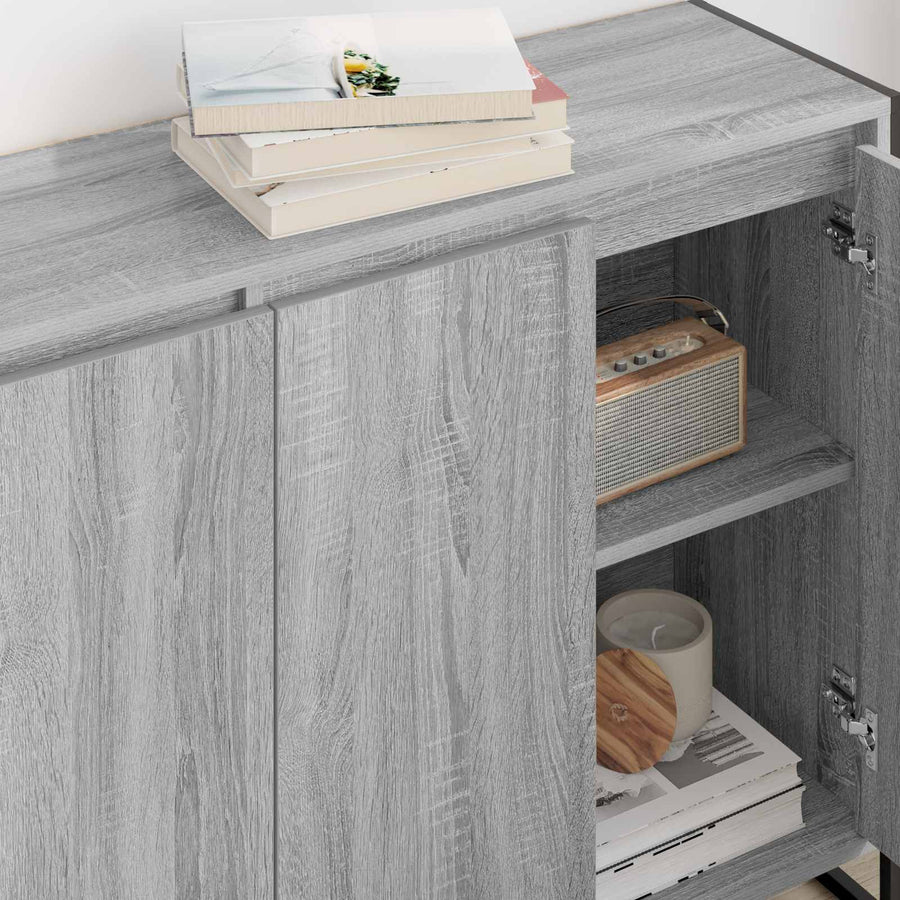 Bijzetkast Grijs Sonoma 96,5 x 30 x 75 cm Bewerkt hout