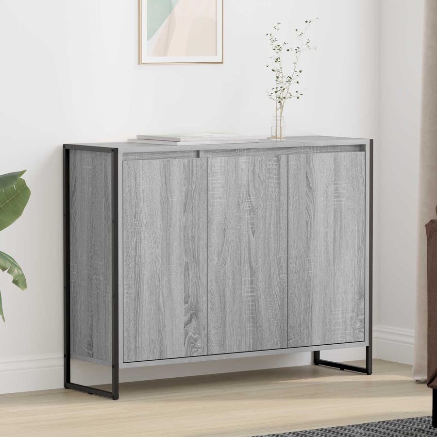 Bijzetkast Grijs Sonoma 96,5 x 30 x 75 cm Bewerkt hout