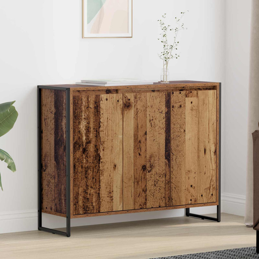 Bijzetkast Oud Hout 96,5 x 30 x 75 cm Bewerkt hout