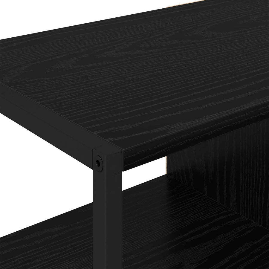 Bijzetkast Zwart Eiken 96.5 x 30 x 75 cm Bewerkt hout