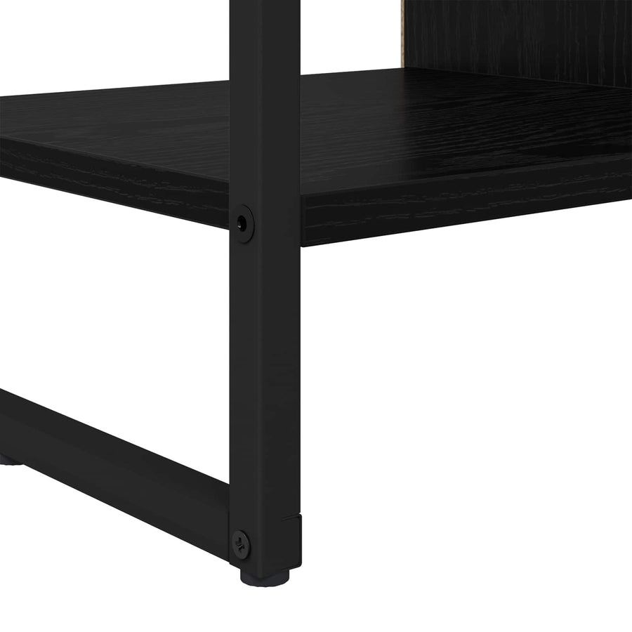 Bijzetkast Zwart Eiken 96.5 x 30 x 75 cm Bewerkt hout