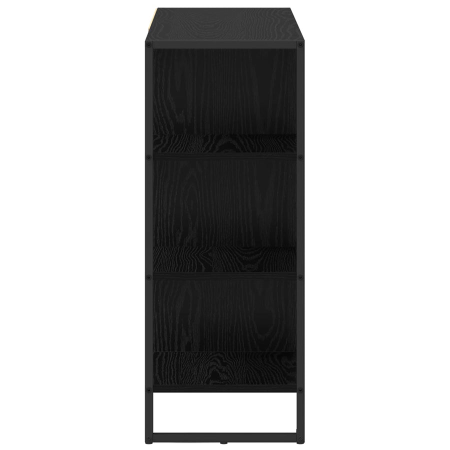 Bijzetkast Zwart Eiken 96.5 x 30 x 75 cm Bewerkt hout