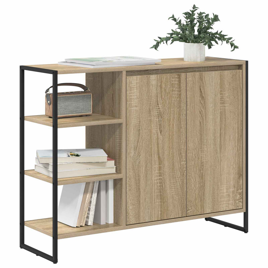 Bijzetkast Sonoma 96.5 x 30 x 75 cm Bewerkt hout