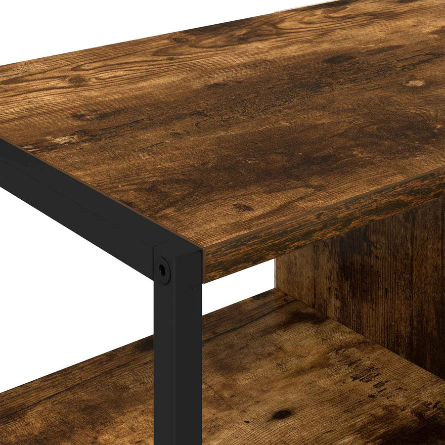 Bijzetkast Rook Eik 96.5 x 30 x 75 cm Bewerkt hout
