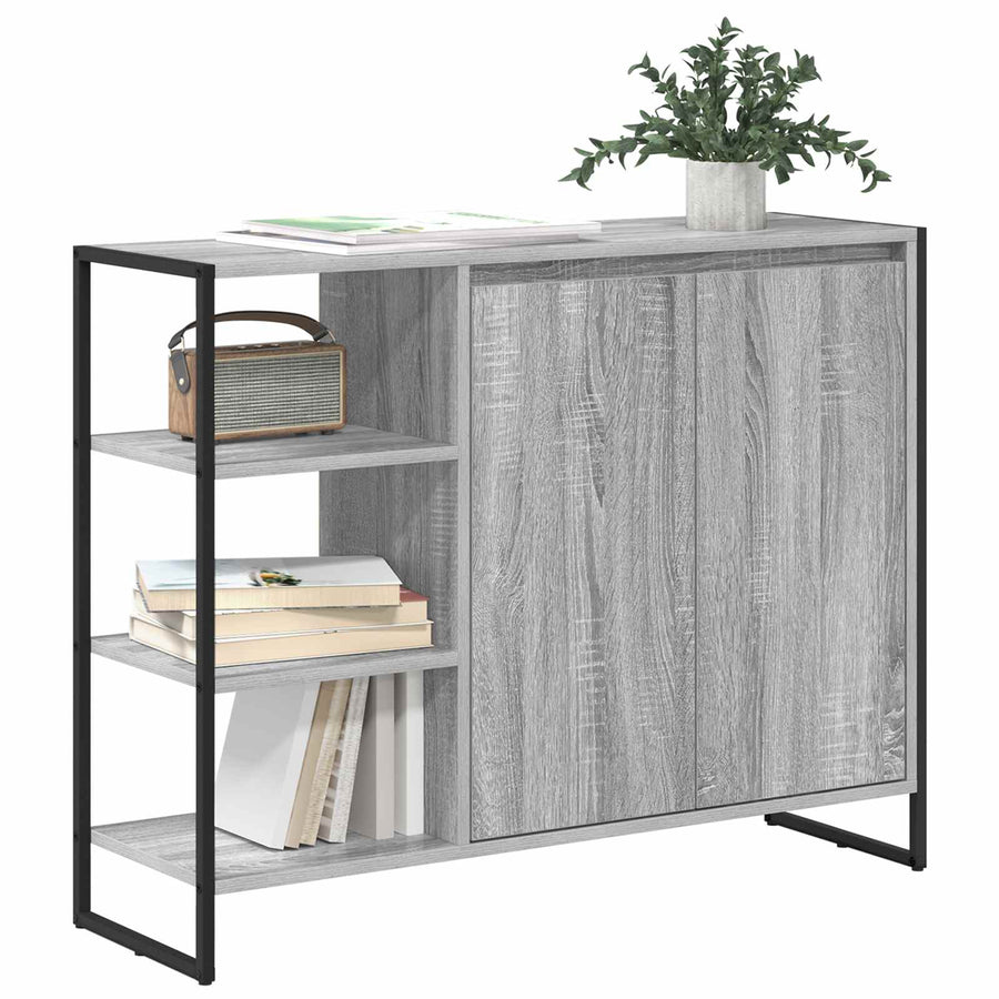 Bijzetkast Grijs Sonoma 96.5 x 30 x 75 cm Bewerkt hout