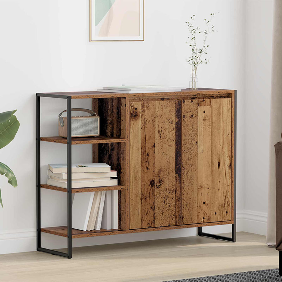 Bijzetkast Oud Hout 96.5 x 30 x 75 cm Bewerkt hout