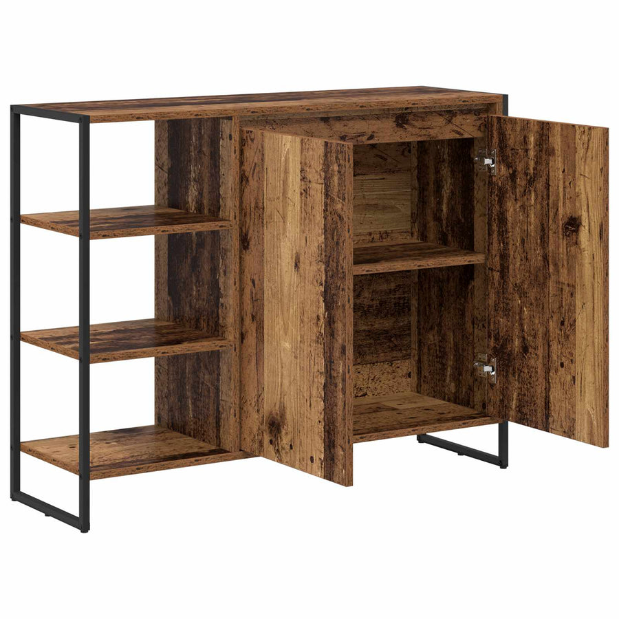 Bijzetkast Oud Hout 96.5 x 30 x 75 cm Bewerkt hout