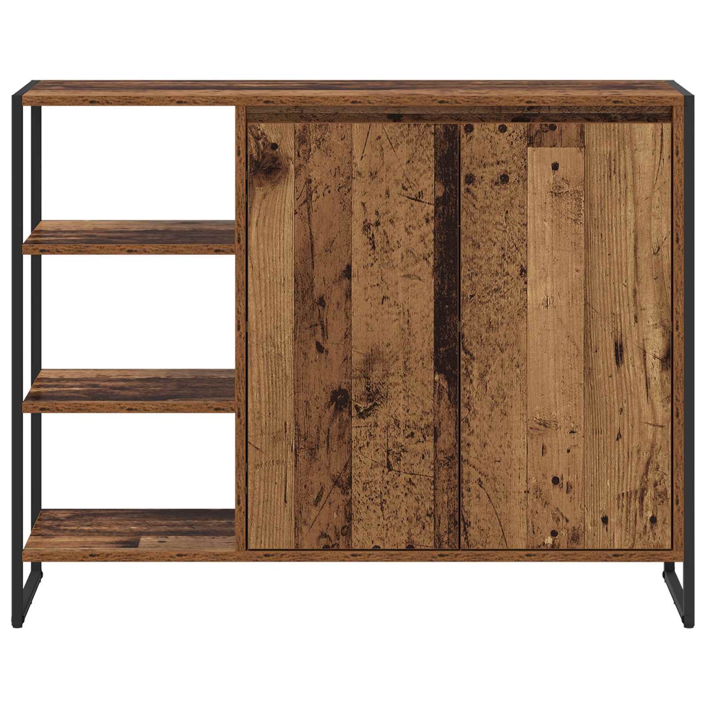 Bijzetkast Oud Hout 96.5 x 30 x 75 cm Bewerkt hout