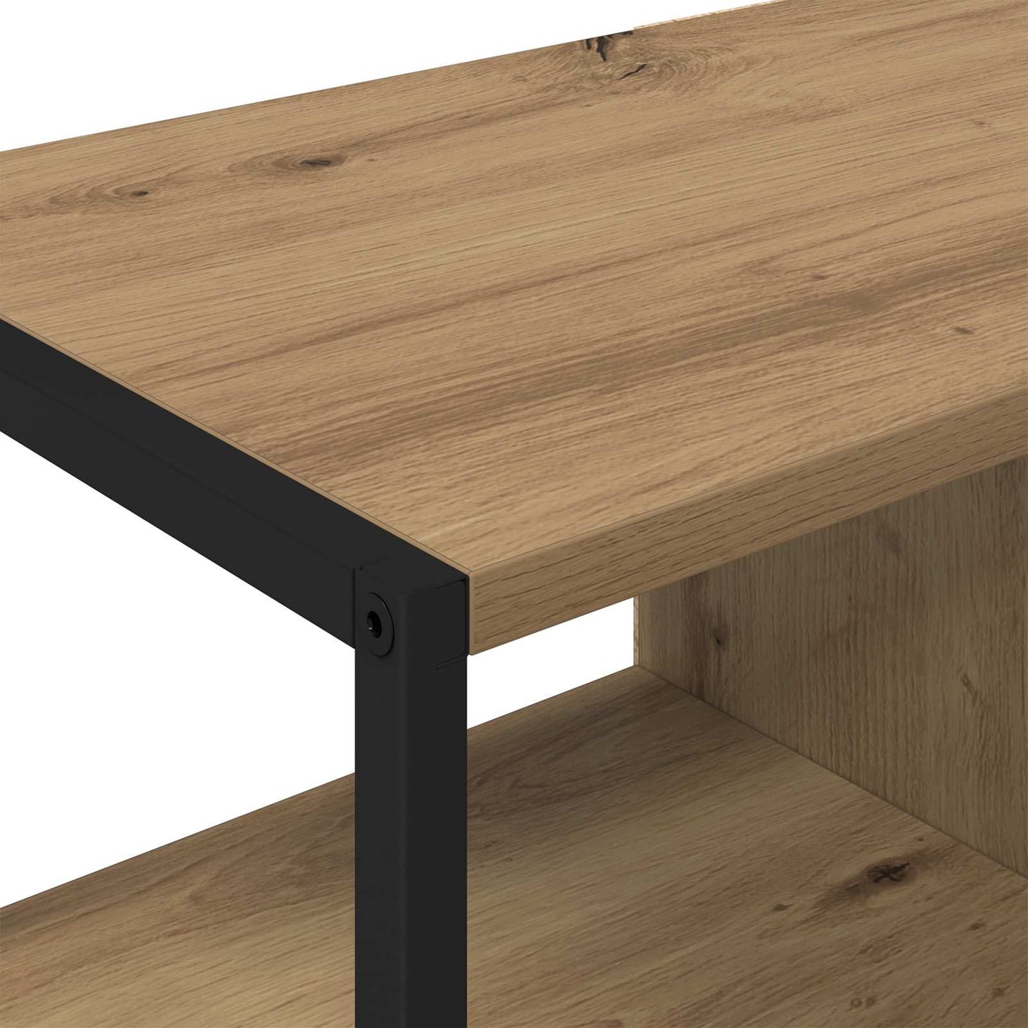 Bijzetkast Ambachtelijk eiken 96.5 x 30 x 75 cm Bewerkt hout