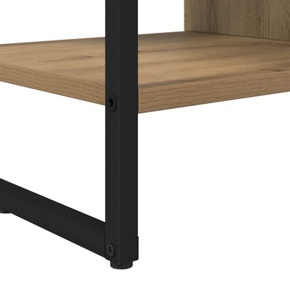 Bijzetkast Ambachtelijk eiken 96.5 x 30 x 75 cm Bewerkt hout