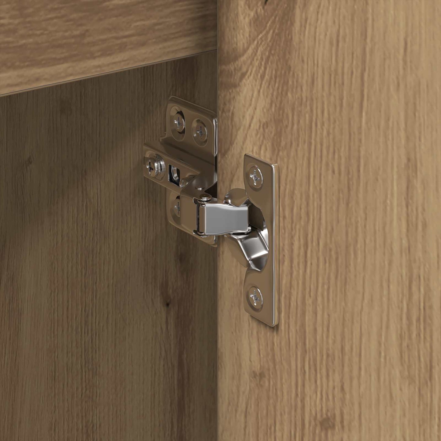 Bijzetkast Ambachtelijk eiken 96.5 x 30 x 75 cm Bewerkt hout