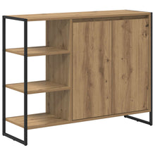 Bijzetkast Ambachtelijk eiken 96.5 x 30 x 75 cm Bewerkt hout