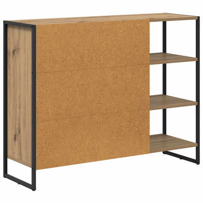 Bijzetkast Ambachtelijk eiken 96.5 x 30 x 75 cm Bewerkt hout