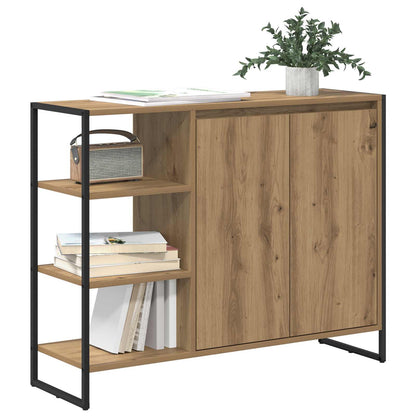 Bijzetkast Ambachtelijk eiken 96.5 x 30 x 75 cm Bewerkt hout