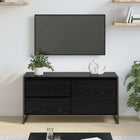 TV-kast 100x36x49.5 cm zwart eiken lade deur