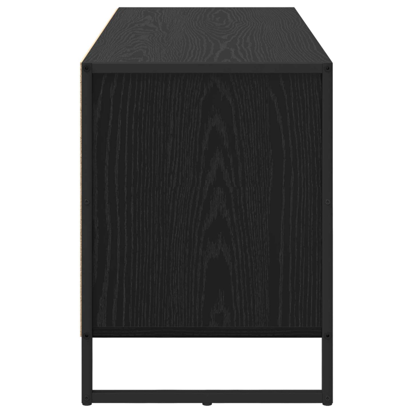 TV-kast met lade Zwart Eiken 100 x 36 x 49.5 cm Bewerkt hout