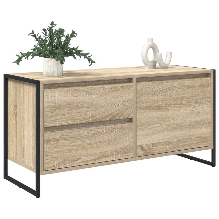 TV-kast met lade Sonoma 100 x 36 x 49.5 cm Bewerkt hout