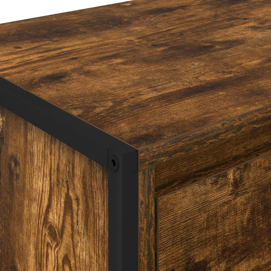 TV-kast met lade Rook Eik 100 x 36 x 49.5 cm Bewerkt hout
