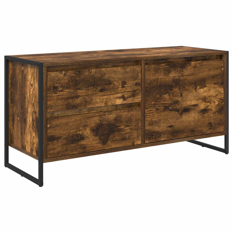 TV-kast met lade Rook Eik 100 x 36 x 49.5 cm Bewerkt hout