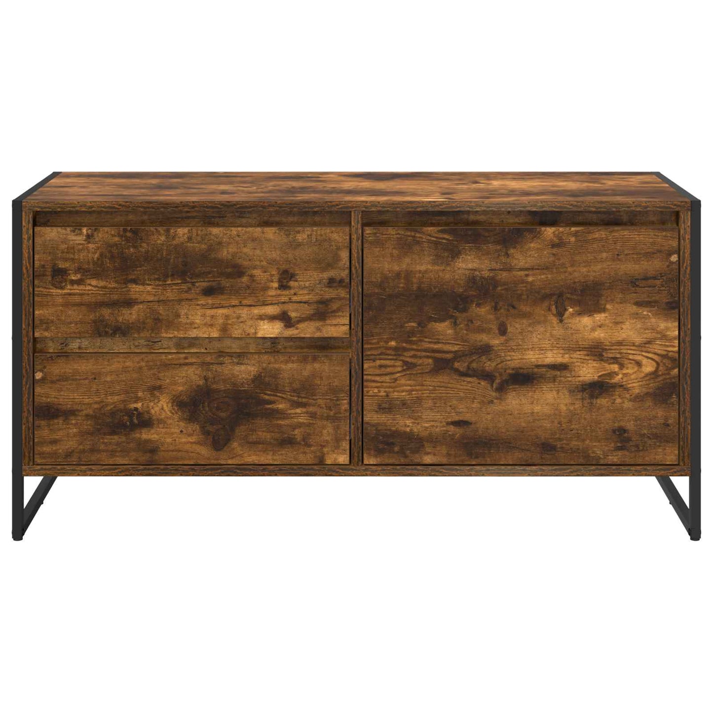 TV-kast met lade Rook Eik 100 x 36 x 49.5 cm Bewerkt hout