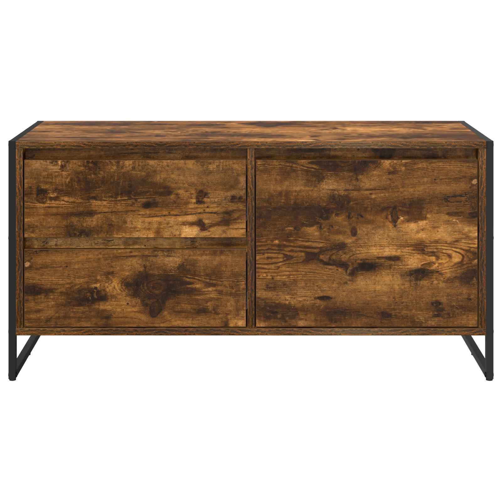 TV-kast met lade Rook Eik 100 x 36 x 49.5 cm Bewerkt hout