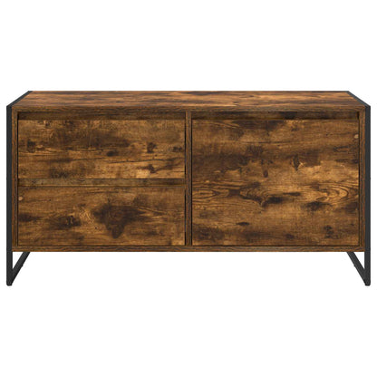 TV-kast met lade Rook Eik 100 x 36 x 49.5 cm Bewerkt hout