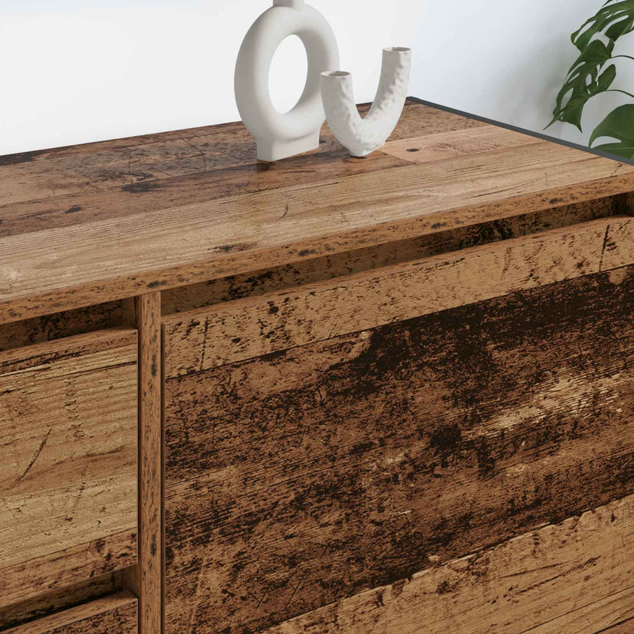 TV-kast met lade Oud Hout 100 x 36 x 49.5 cm Bewerkt hout