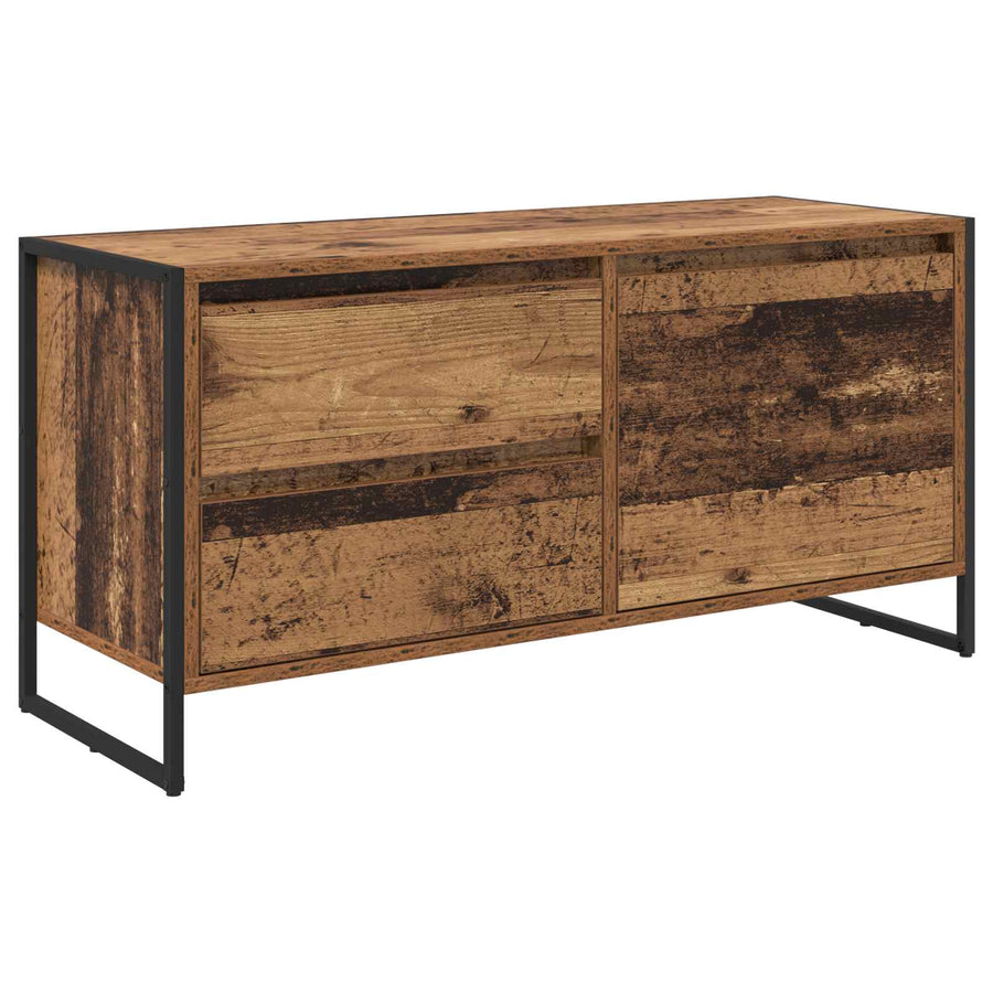 TV-kast met lade Oud Hout 100 x 36 x 49.5 cm Bewerkt hout