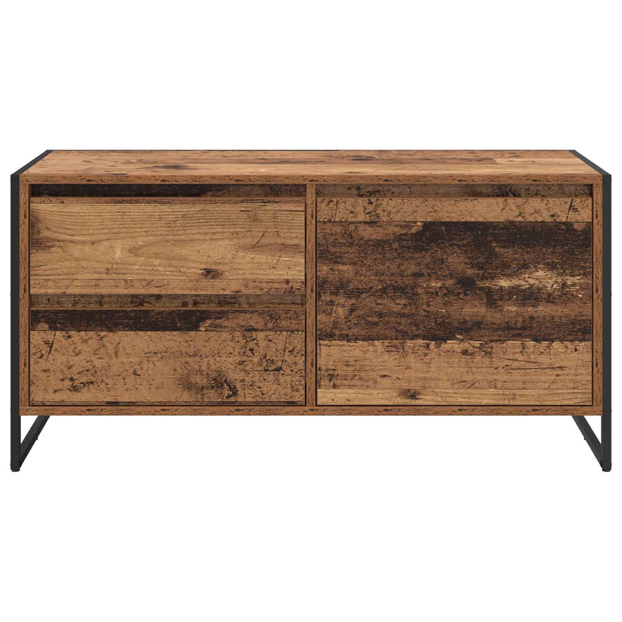 TV-kast met lade Oud Hout 100 x 36 x 49.5 cm Bewerkt hout