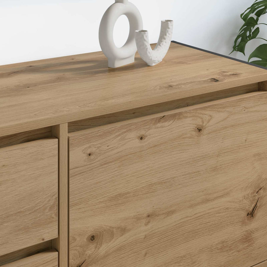 TV-kast Ambachtelijk eiken 100 x 36 x 49.5 cm Bewerkt hout