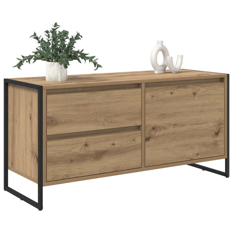 TV-kast Ambachtelijk eiken 100 x 36 x 49.5 cm Bewerkt hout