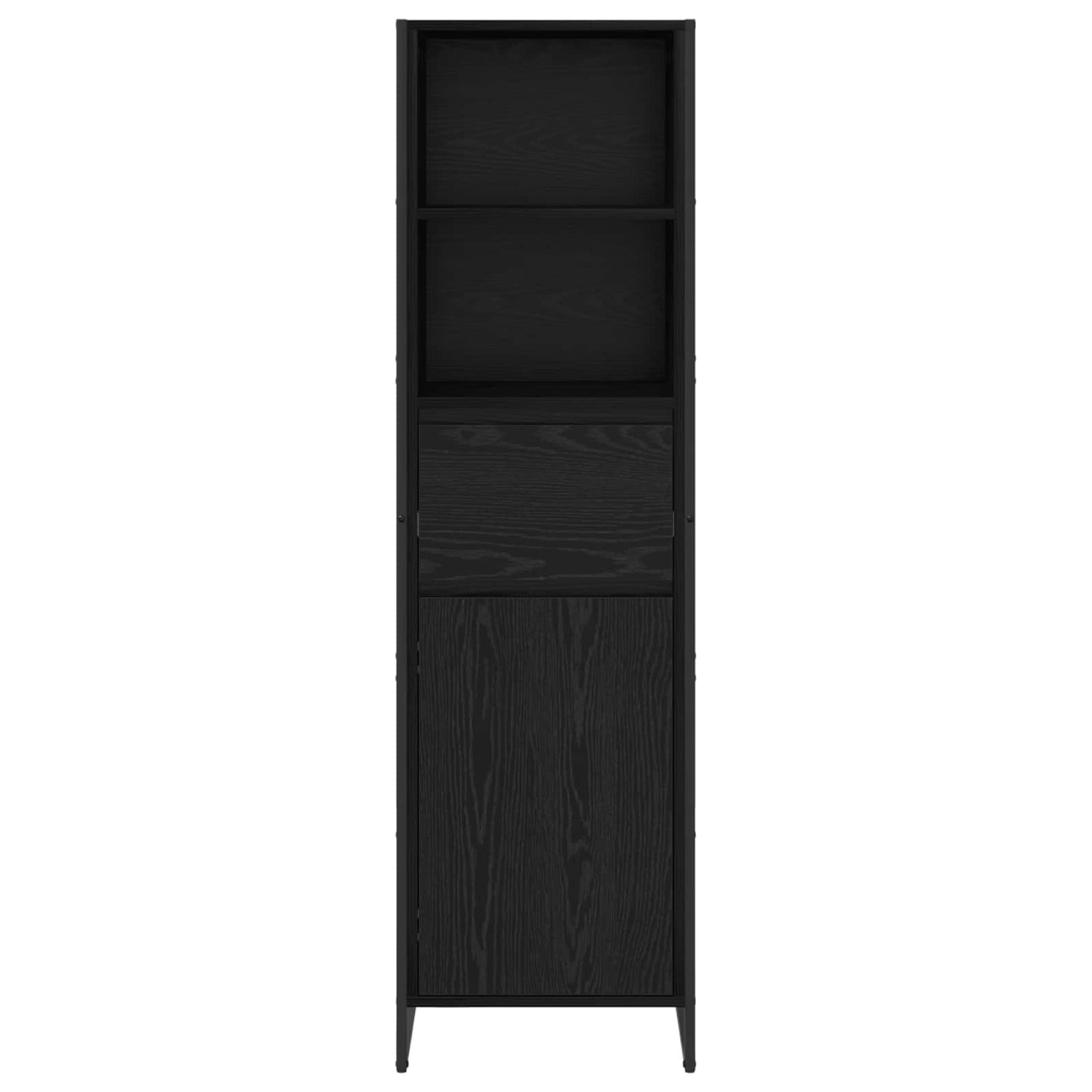 Boekenkast met lade Zwart Eiken 43 x 36 x 150.5 cm Bewerkt hout