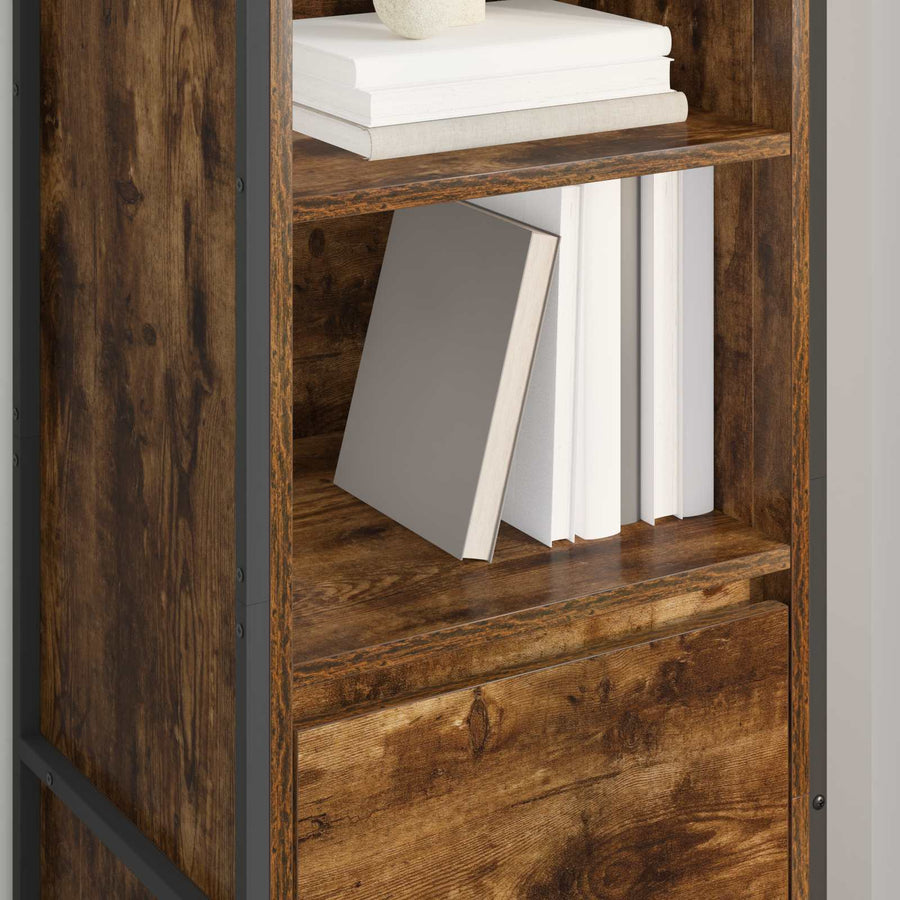 Boekenkast met lade Rook Eik 43 x 36 x 150.5 cm Bewerkt hout