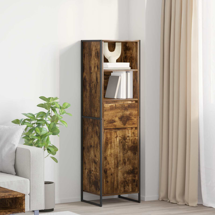 Boekenkast met lade Rook Eik 43 x 36 x 150.5 cm Bewerkt hout