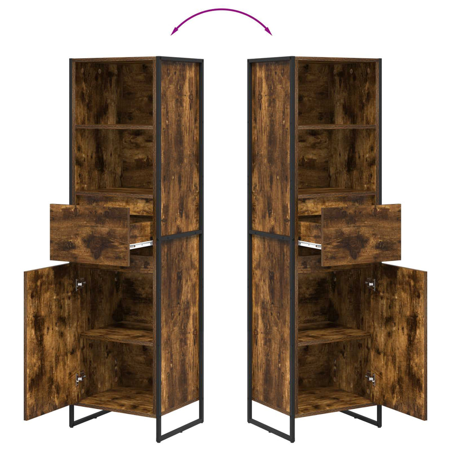 Boekenkast met lade Rook Eik 43 x 36 x 150.5 cm Bewerkt hout