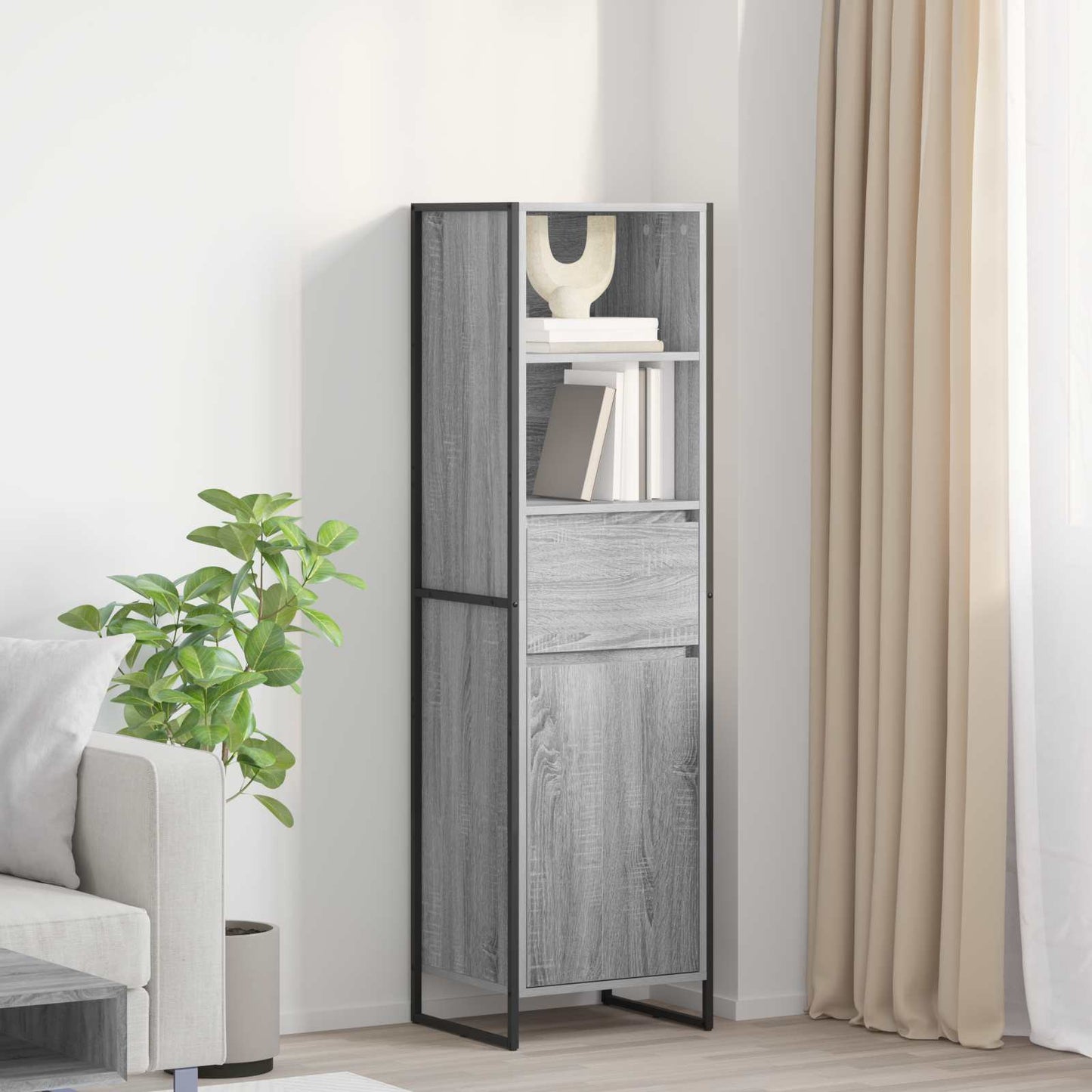 Boekenkast Grijs Sonoma 43 x 36 x 150.5 cm Bewerkt hout