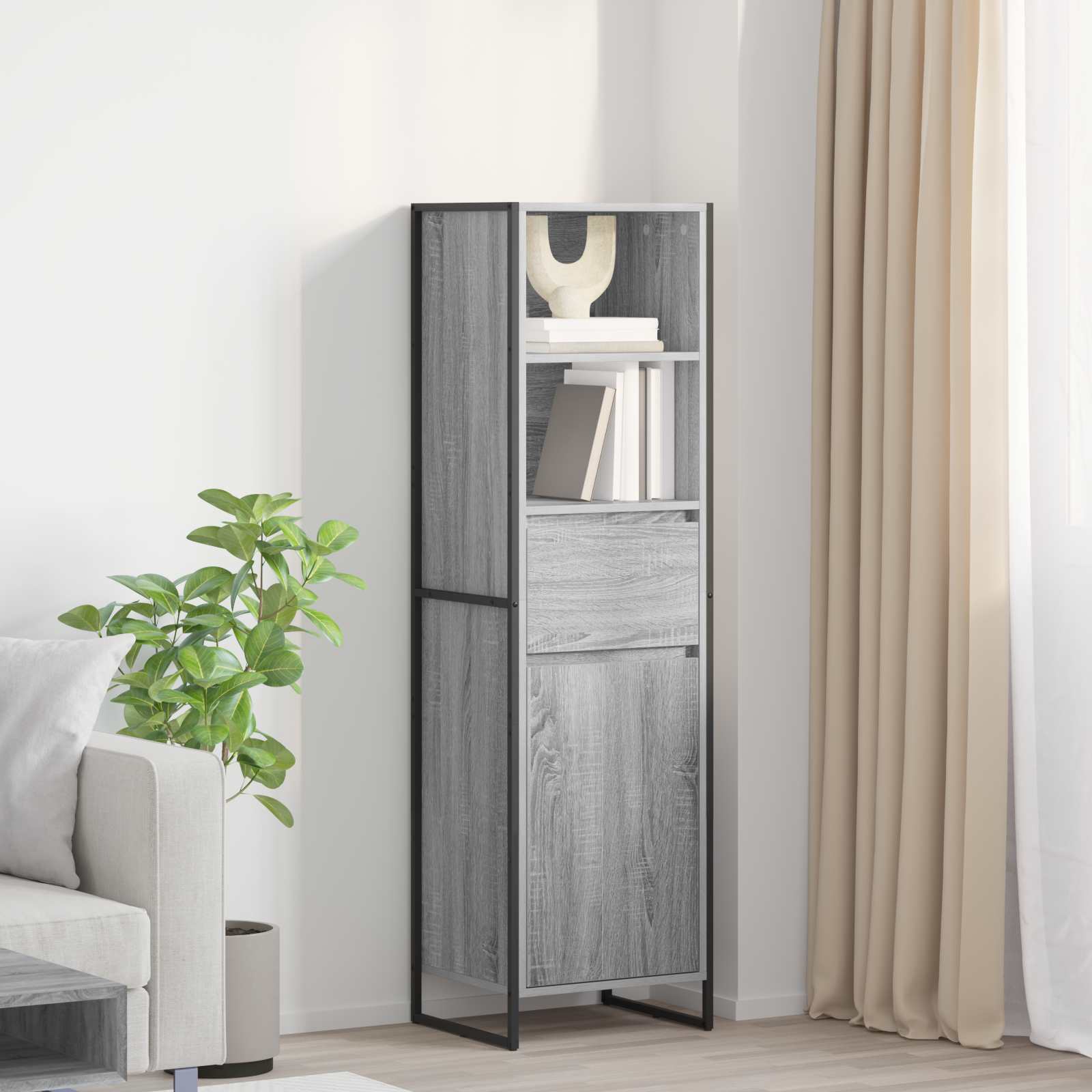 Boekenkast Grijs Sonoma 43 x 36 x 150.5 cm Bewerkt hout