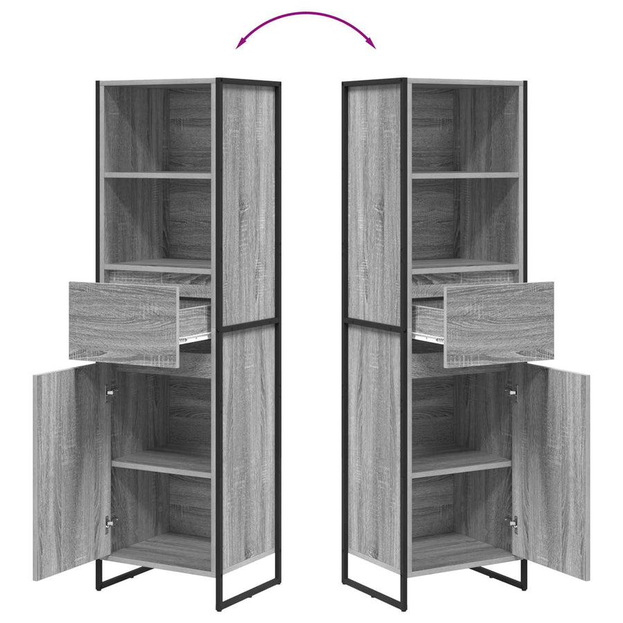 Boekenkast Grijs Sonoma 43 x 36 x 150.5 cm Bewerkt hout