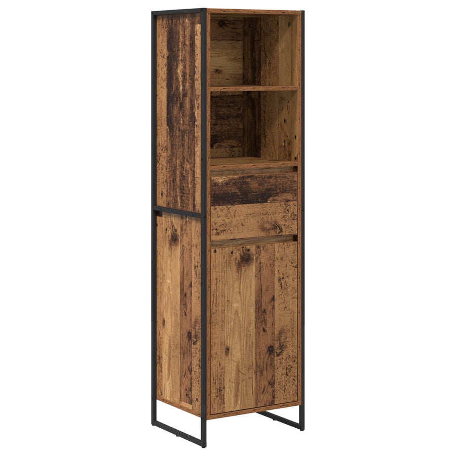 Boekenkast met lade Oud Hout 43 x 36 x 150.5 cm Bewerkt hout