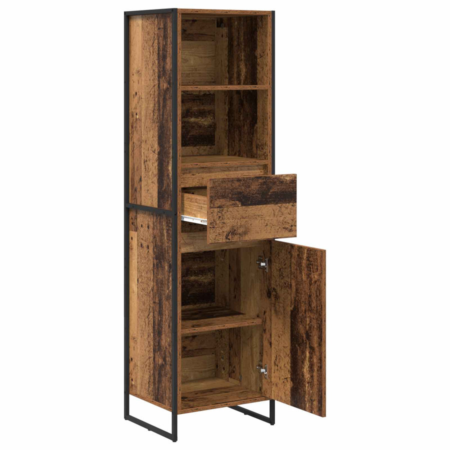 Boekenkast met lade Oud Hout 43 x 36 x 150.5 cm Bewerkt hout
