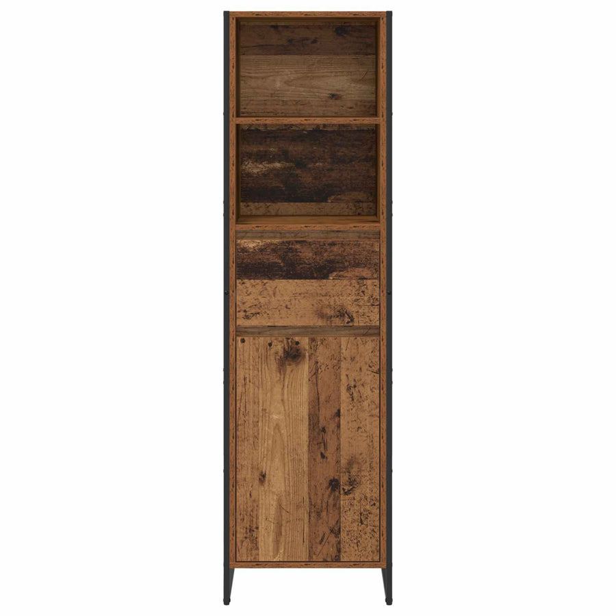 Boekenkast met lade Oud Hout 43 x 36 x 150.5 cm Bewerkt hout