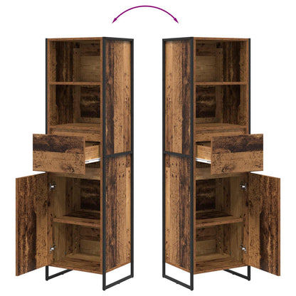 Boekenkast met lade Oud Hout 43 x 36 x 150.5 cm Bewerkt hout