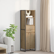 Boekenkast 43x36x150.5 cm bewerkt hout ambachtelijk eiken