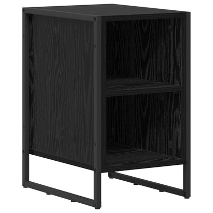 Nachtkastje 2 pcs Zwart Eiken 39.5 x 30 x 50 cm Bewerkt hout
