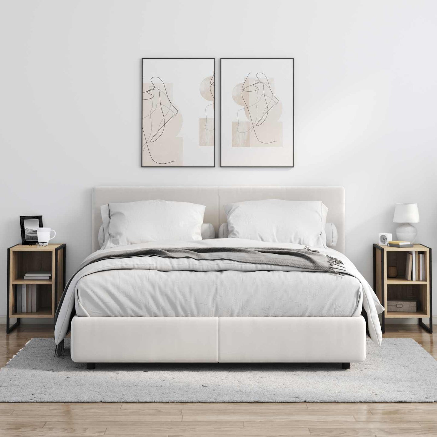 Nachtkastje 2 pcs Sonoma 39.5 x 30 x 50 cm Bewerkt hout